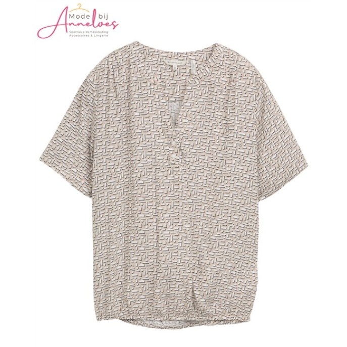 Tom Tailor blouse patroon taupe